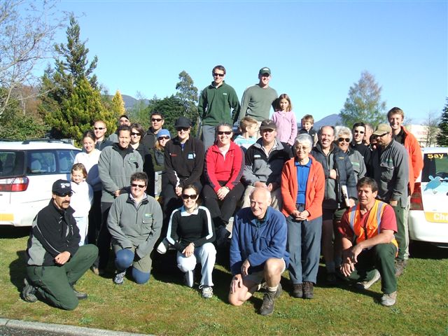 Community members volunteering their time on the Tongariro River
